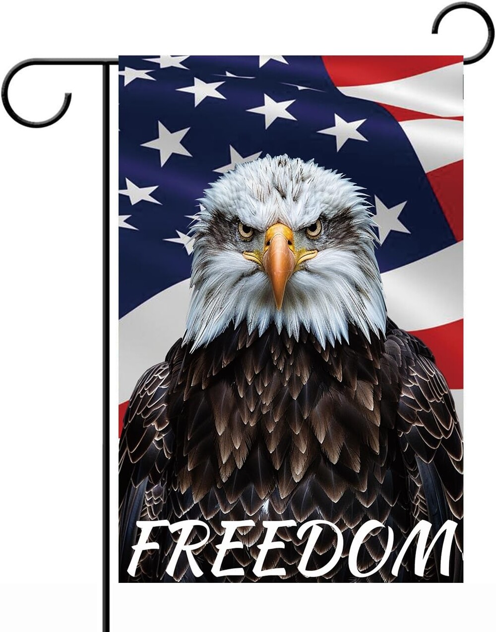 Garden Flag 12x18 Bald Eagle American Flag Freedom Outdoor Decor